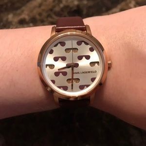 Karl Lagerfeld genuine leather watch